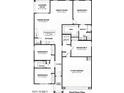 Detailed floor plan showcasing a spacious layout with four bedrooms, a great room, and a covered patio at 18353 W Gray Fox Trl, Wittmann, AZ 85361