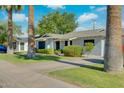 Lovely single-story home with a well-manicured lawn and mature palm trees at 8319 E Indianola Ave, Scottsdale, AZ 85251