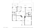 Detailed floor plan showcasing the layout of the bedrooms, kitchen, living room, and outdoor spaces at 932 S Pico Cir, Mesa, AZ 85206