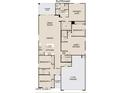 Open-concept floor plan featuring a large great room, kitchen, dining area, and owner's suite at 2385 E Spur Dr, San Tan Valley, AZ 85140