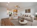 Bright living room with stylish furnishings and hardwood floors at 2436 E Elm St, Phoenix, AZ 85016