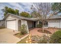 Cozy one-story home with well-kept landscaping, an attached garage, and a charming front entrance at 1014 W Hononegh Dr, Phoenix, AZ 85027