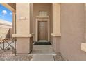 Close-up view of a home's front door, showcasing its design and curb appeal at 2859 E Cathy Dr, Gilbert, AZ 85296