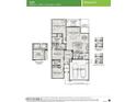 Detailed floorplan showcasing three bedrooms, two bathrooms, flex room, and an open-concept layout at 19022 W Rose Ln, Waddell, AZ 85355