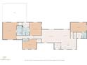 Floor plan showcasing a spacious layout including a living room, kitchen, bedrooms, and bathrooms at 23405 N 84Th St, Scottsdale, AZ 85255