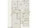 Detailed floor plan showcasing the layout of a three bedroom home including garage at 25224 W Chanute Pass, Buckeye, AZ 85326