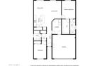 Detailed floor plan showcasing the layout of the home, including the kitchen, bedrooms, and living areas at 21882 N 260Th Ln, Buckeye, AZ 85396