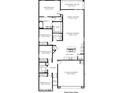 Detailed floor plan of the home featuring 4 bedrooms, a kitchen, and a two-car garage at 1366 W Hess Ave, Coolidge, AZ 85128