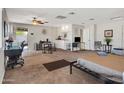 Spacious bedroom with a versatile layout, includes a kitchenette and a comfortable bed, ideal for flexible living at 7520 E Papago Dr, Scottsdale, AZ 85257