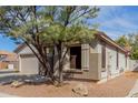 Street view of a well maintained single-story home with tan exterior and large shade tree at 2701 S Southwind Dr, Gilbert, AZ 85295