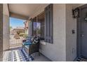 Cozy front porch featuring comfortable seating and decorative accents at 3528 E Tonto Dr, Gilbert, AZ 85298