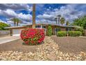 Charming single-story home featuring mature landscaping, a stone walkway and well-maintained lawn at 3954 E Becker Ln, Phoenix, AZ 85028