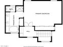 Floor plan of the second floor featuring primary bedroom, primary bath and a hall at 4212 W Jason Dr, Glendale, AZ 85308