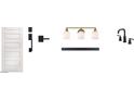 Collection of various finishes, including doors, handles, lighting, and faucet at 7674 W Rowel Rd, Peoria, AZ 85383