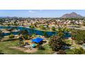 Scenic aerial view of neighborhood park with lush green space at 8113 E Vista Dr, Scottsdale, AZ 85250