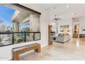 Bright living room with desert views from the large picture window and open concept design at 38199 N Tranquil Way, Carefree, AZ 85377