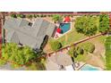 A bird's eye view of the property showcasing a beautiful pool and outdoor space at 4611 E Monterosa St, Phoenix, AZ 85018