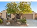 Charming single-story home boasts a well-maintained lawn, desert landscaping, and a two-car garage at 18033 W Tecoma Rd, Goodyear, AZ 85338