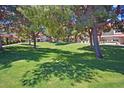 Lush community green space with mature trees, providing shade and a park-like atmosphere at 5808 E Brown Rd # 60, Mesa, AZ 85205