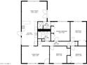Detailed floor plan showcasing the layout of the home with labeled rooms and dimensions at 8626 E Windsor Ave, Scottsdale, AZ 85257