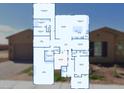 Detailed floor plan showcases the layout with dimensions of each room and bathroom placements at 9583 W Jj Ranch Rd, Peoria, AZ 85383