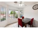 Cozy dining area with ample natural light and decorative light fixture at 20419 N 34Th St, Phoenix, AZ 85050