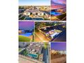 Stunning aerial view of the home showcasing its outdoor pool, green space, and surrounding neighborhood at 3125 W Desert Ln, Laveen, AZ 85339