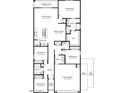 Detailed floor plan showcasing the layout of the home including bedrooms and kitchen at 1423 S 239Th Dr, Buckeye, AZ 85326