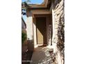 Charming front entryway with a Welcome sign and decorative stone accents at 3850 E Balsam Dr, Chandler, AZ 85286