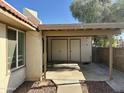 Private patio with covered area perfect for outdoor entertaining or relaxing at 555 N May -- # 1, Mesa, AZ 85201