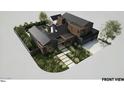 Front aerial view of modern residence, displaying landscaping and architectural design at 4002 N 34Th St, Phoenix, AZ 85018