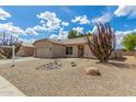 Single story home with front desert landscaping featuring several large cacti in the front yard at 6372 S Callaway Dr, Chandler, AZ 85249