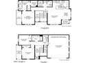 A detailed floor plan showcasing the layout of both the first and second floors of the house at 11300 N Casa Dega Dr # 1027, Surprise, AZ 85388