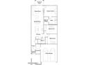 Detailed floor plan showcasing the layout of a three-bedroom house with a two-car garage at 23196 W Marguerite Ave, Buckeye, AZ 85326
