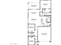 Open-concept floor plan featuring a great room, dining room, and spacious primary bedroom at 46378 W Lander Ln, Maricopa, AZ 85139