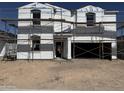 Two-story home under construction features scaffolding, ready for customization at 5535 S 240Th Ln, Buckeye, AZ 85326