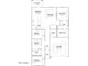 Detailed floor plan showcasing the layout of a four-bedroom home with a two-car garage at 1380 W Ridge Rd, Apache Junction, AZ 85120
