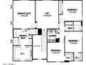 Upstairs floor plan showcases the owner's suite, loft, laundry room, and three bedrooms at 14739 W El Cortez Pl, Surprise, AZ 85387