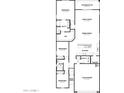 Detailed floor plan showcasing the layout of the home with bedrooms and living spaces at 46395 W Lander Ln, Maricopa, AZ 85139