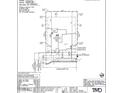 Plot plan shows property lines and landscape features including the driveway, front yard and outdoor living space at 5210 W Top Hand Trl, Laveen, AZ 85339