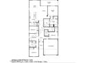Layout of a four-bedroom home featuring a spacious great room, covered patio, and two-car garage at 3778 N Camden Dr, Florence, AZ 85132