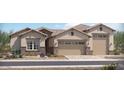Charming single-story home features a tile roof, stone accents, two-car garage, and well-maintained desert landscaping at 14723 N 73Rd Dr, Peoria, AZ 85381