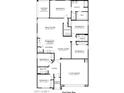 Detailed floor plan showcases the layout of this home's bedrooms, kitchen, living spaces, and attached garage at 1314 W Kennedy Ave, Coolidge, AZ 85128