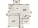 Detailed first-floor floorplan showcasing the kitchen, gathering room, and garage at 2428 S 246Th Ln, Buckeye, AZ 85326