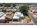 Aerial view of single-story home showcasing desert landscaping, a private courtyard, and mature tree coverage at 3029 W Sierra St, Phoenix, AZ 85029