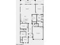 Detailed floor plan showcasing four bedrooms, an open-concept kitchen, and a two-car garage at 16928 W Jenan Rd, Surprise, AZ 85388