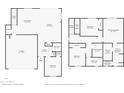 Detailed floor plan showcasing layout of home with measurements, rooms, entry, garage, bathrooms, and kitchen at 19566 N Crestview Ln, Maricopa, AZ 85138