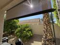 Backyard view showcases desert landscaping and the neighborhood at 6214 E Sierra Morena St, Mesa, AZ 85215