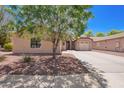 View of the house with a beautiful tree in the front yard at 9259 W Caron Cir, Peoria, AZ 85345