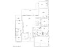 Detailed floor plan showcasing the layout of the home including the rooms, bathrooms, and garage at 3743 E Hazelwood St, Phoenix, AZ 85018